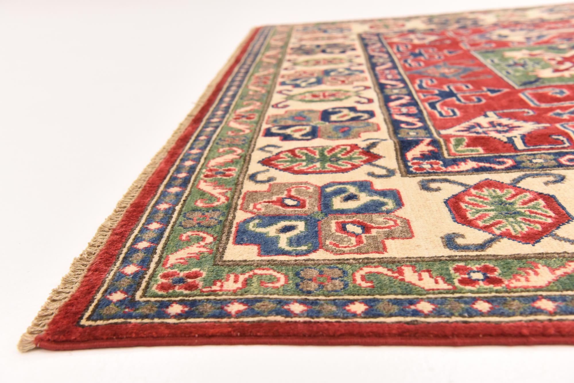6' 1 x 8' 11 Hand Knotted Kazak Rug