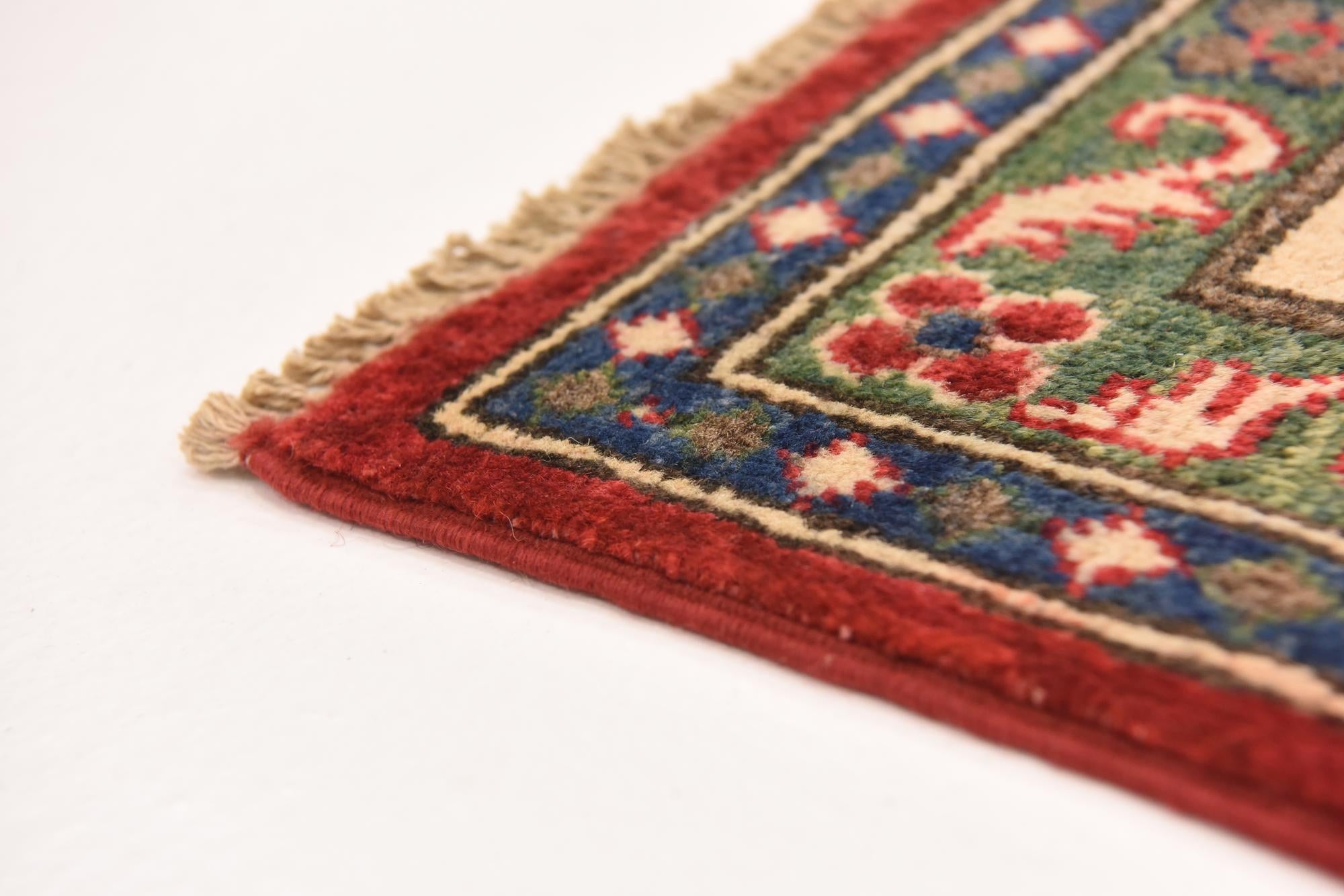 6' 1 x 8' 11 Hand Knotted Kazak Rug