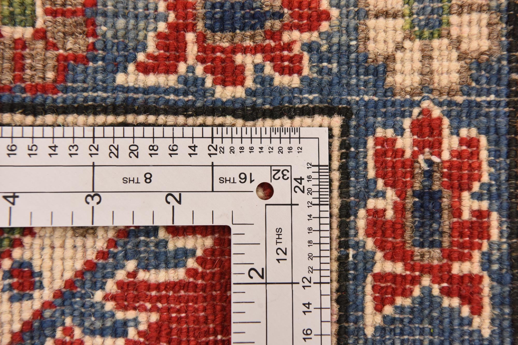 6' 4 x 9' 8 Hand Knotted Kazak Rug
