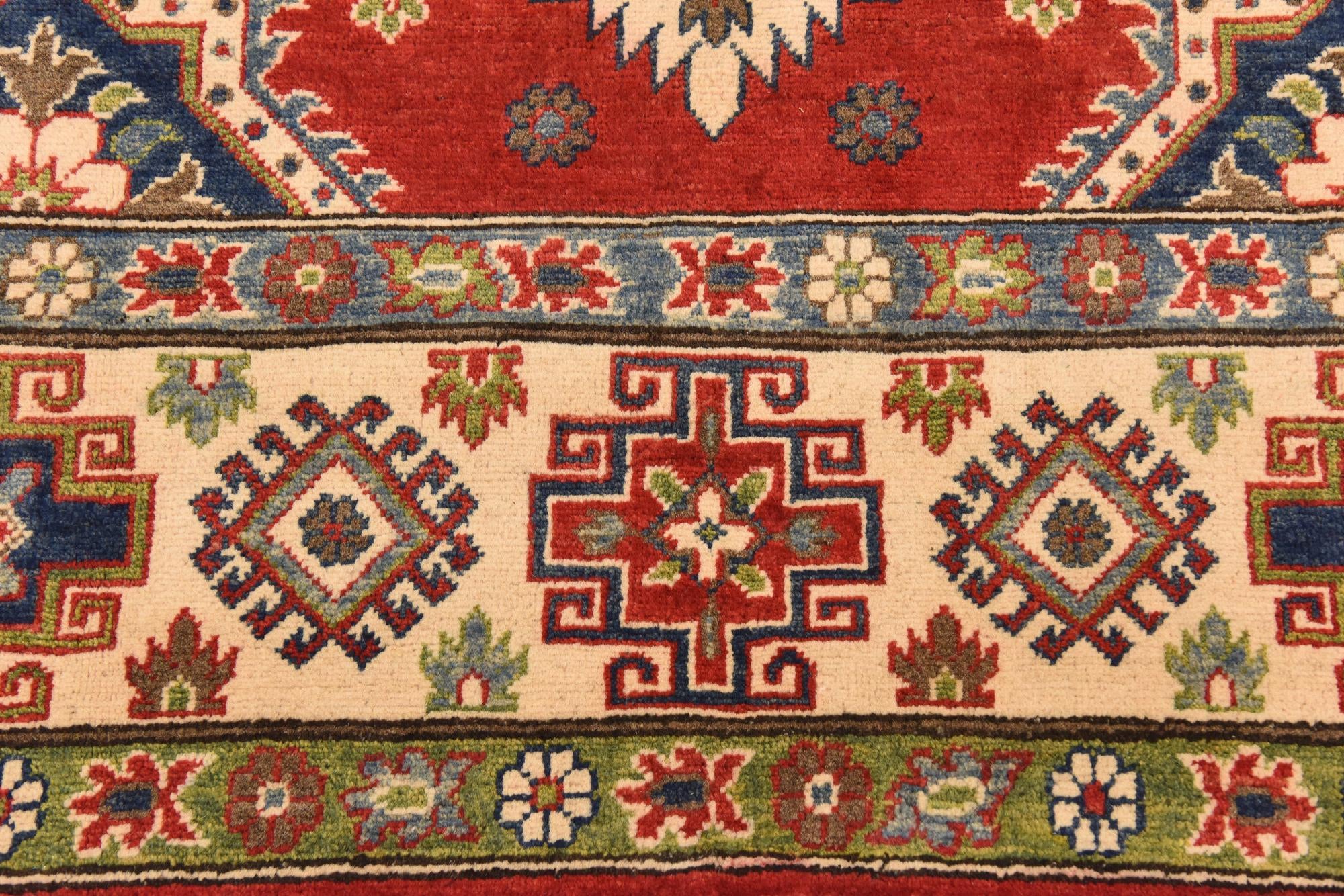 6' 4 x 9' 8 Hand Knotted Kazak Rug