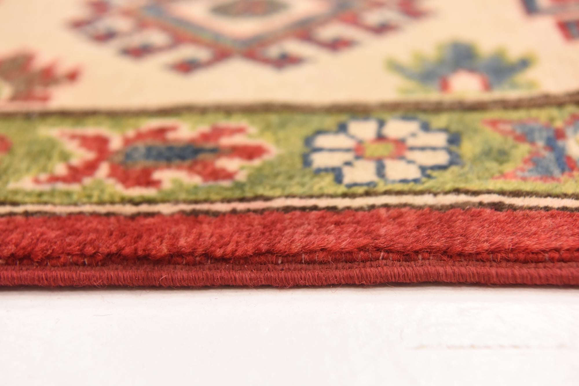 6' 4 x 9' 8 Hand Knotted Kazak Rug