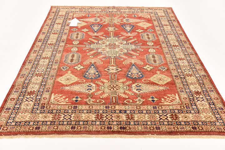 5' 9 x 7' 11 Hand Knotted Kazak Oriental Rug