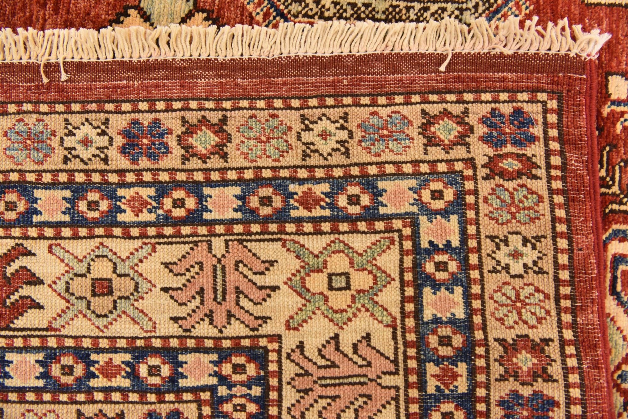 5' 9 x 7' 11 Hand Knotted Kazak Oriental Rug