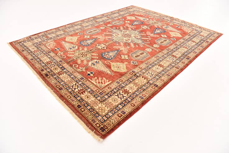 Detail image of 5' 9 x 7' 11 Hand Knotted Kazak Oriental Rug