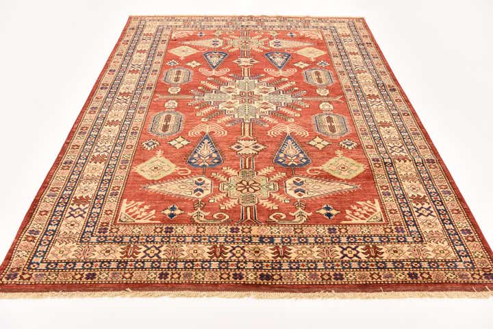 5' 9 x 7' 11 Hand Knotted Kazak Oriental Rug