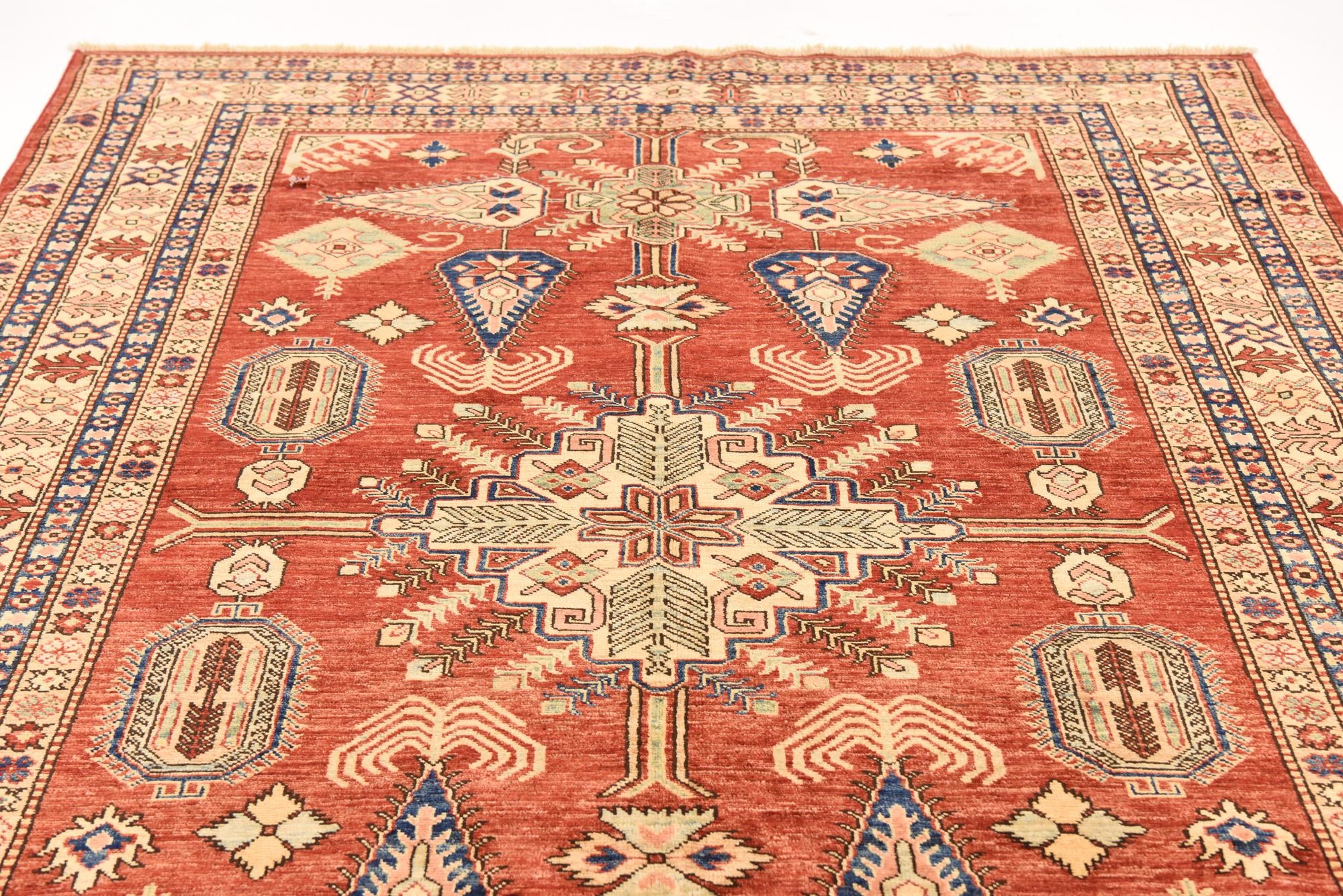 5' 9 x 7' 11 Hand Knotted Kazak Oriental Rug