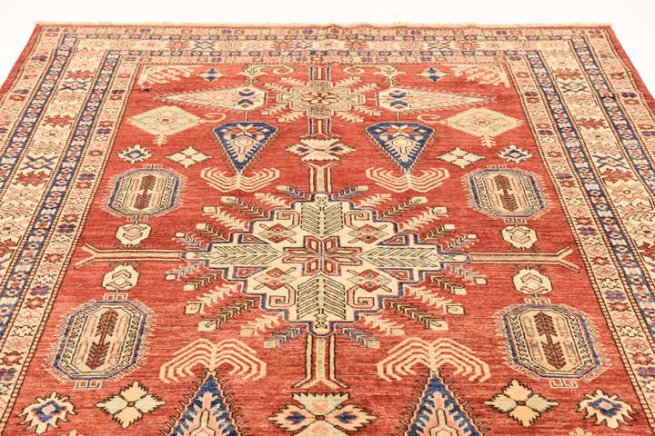 5' 9 x 7' 11 Hand Knotted Kazak Oriental Rug