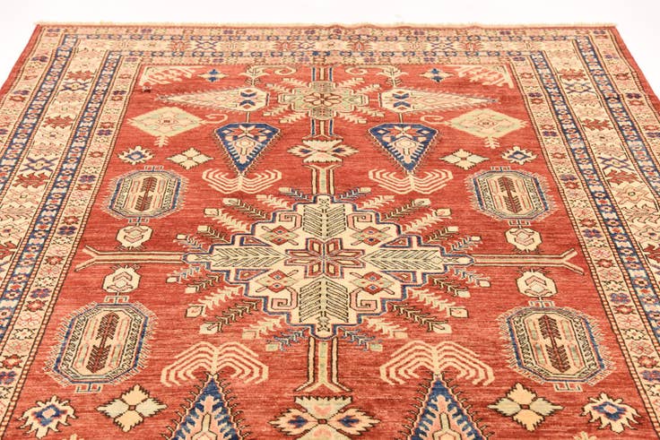 Detail image of 5' 9 x 7' 11 Hand Knotted Kazak Oriental Rug