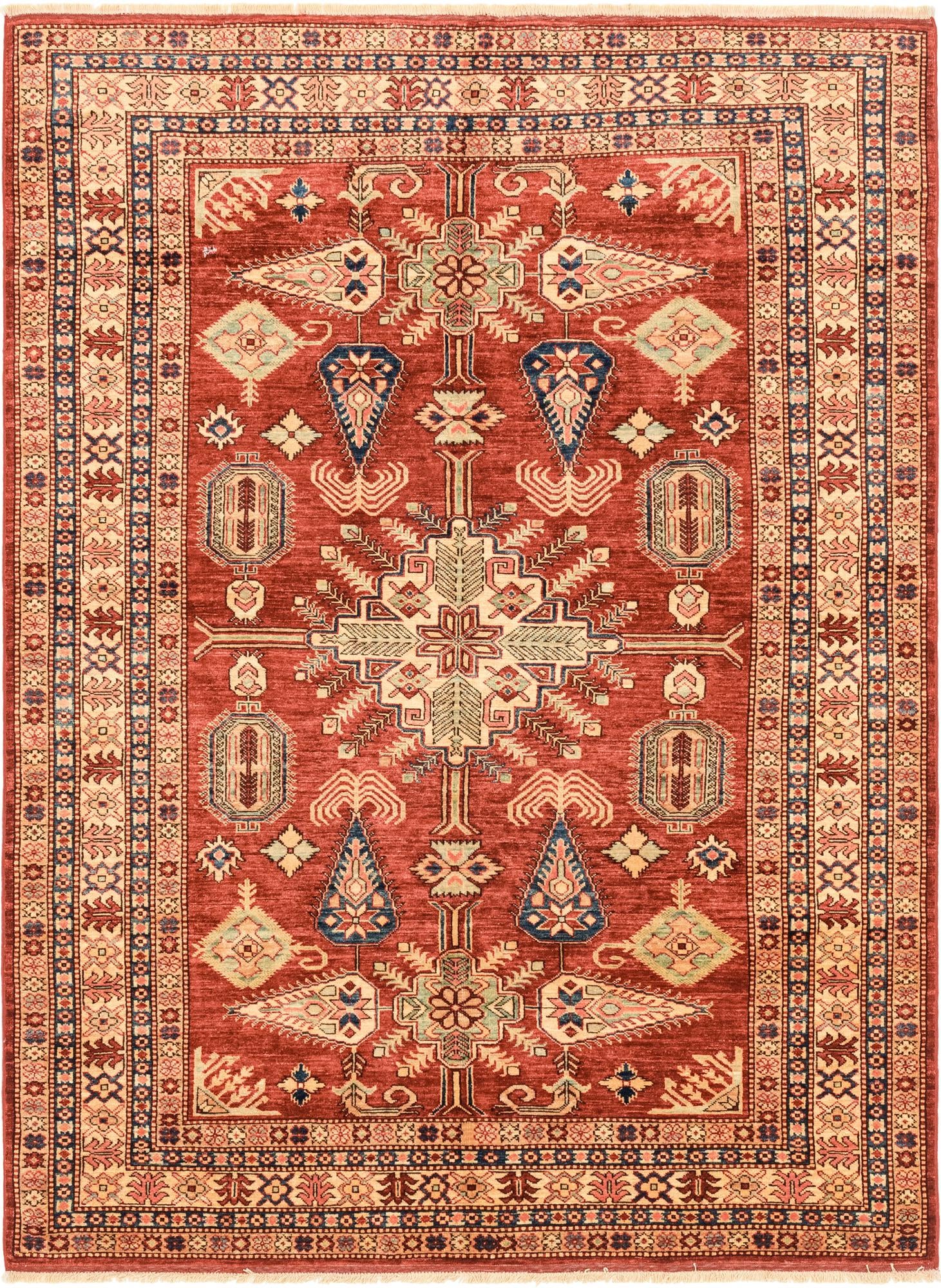 5' 9 x 7' 11 Hand Knotted Kazak Oriental Rug