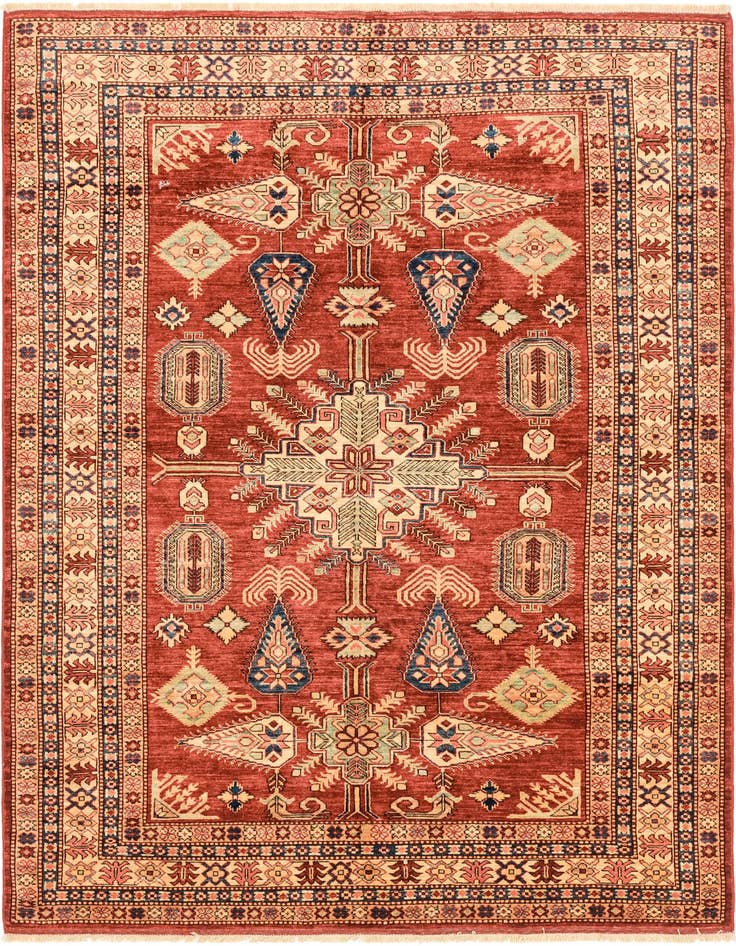 Detail image of 5' 9 x 7' 11 Hand Knotted Kazak Oriental Rug