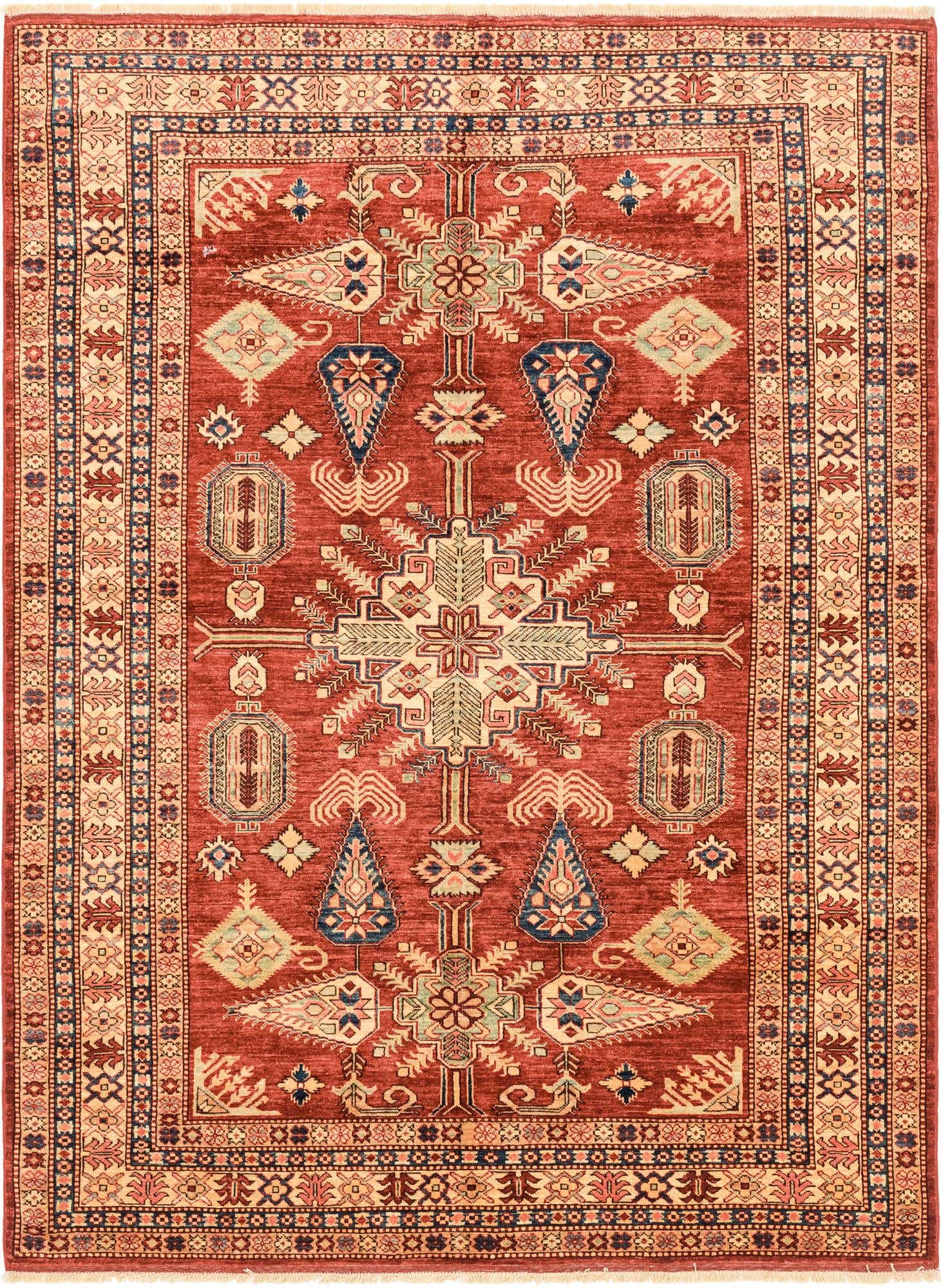 5' 9 x 7' 11 Hand Knotted Kazak Oriental Rug