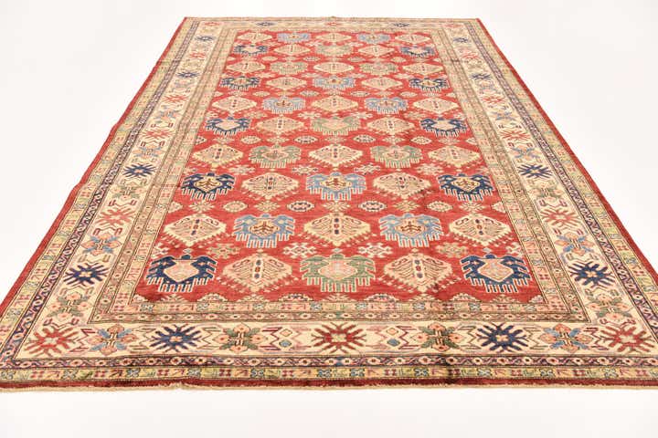 6' 7 x 9' 10 Hand Knotted Kazak Oriental Rug