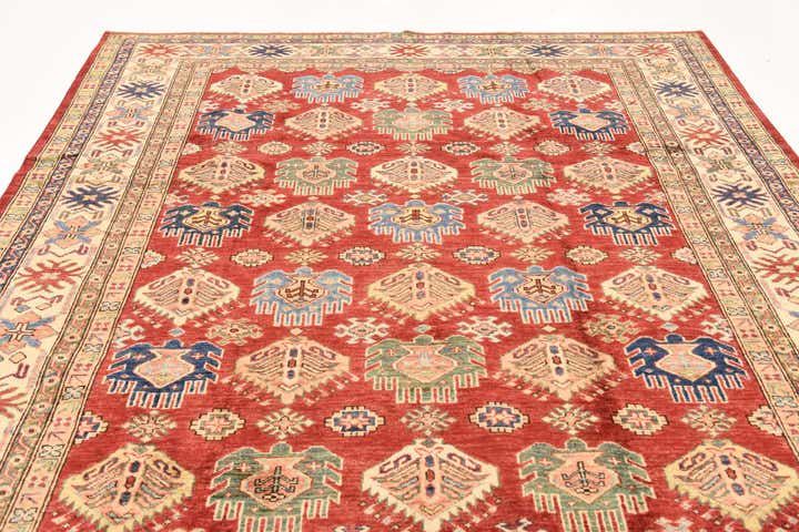 6' 7 x 9' 10 Hand Knotted Kazak Oriental Rug