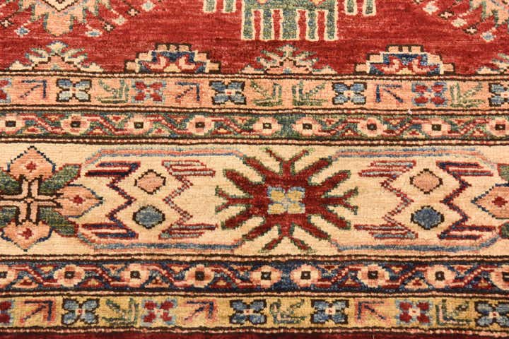 6' 7 x 9' 10 Hand Knotted Kazak Oriental Rug