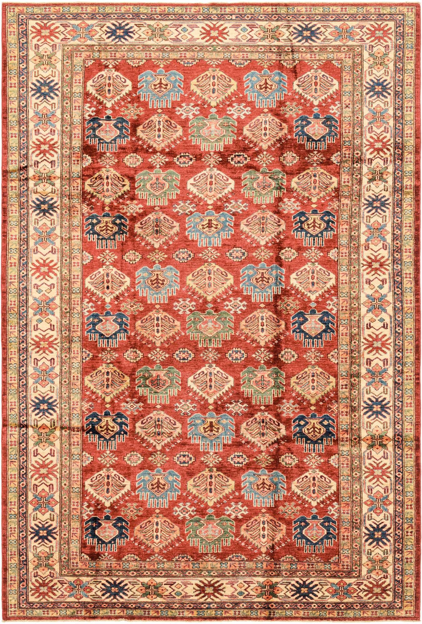 6' 7 x 9' 10 Hand Knotted Kazak Oriental Rug