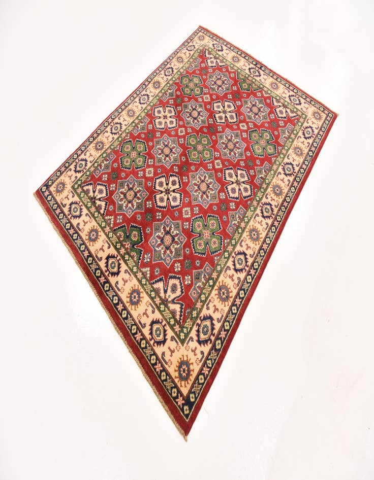 Detail image of 4' 9 x 6' 5  Hand Knotted Kazak Rug