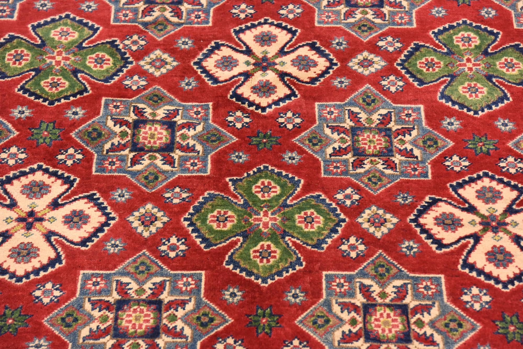 4' 9 x 6' 5 Hand Knotted Kazak Rug