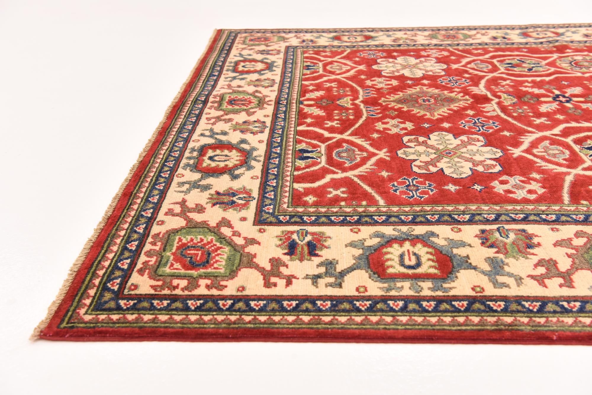 5' 8 x 7' 10 Hand Knotted Kazak Rug