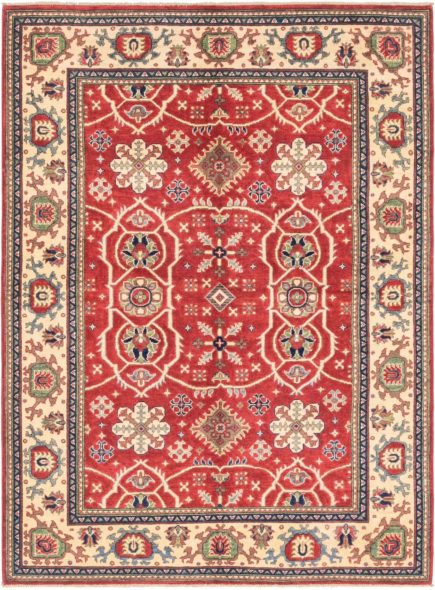 5' 8 x 7' 10 Hand Knotted Kazak Rug