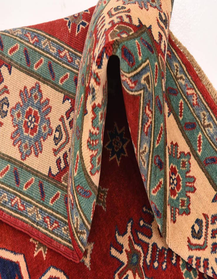 Detail image of 5' 7 x 8'  Hand Knotted Kazak Rug