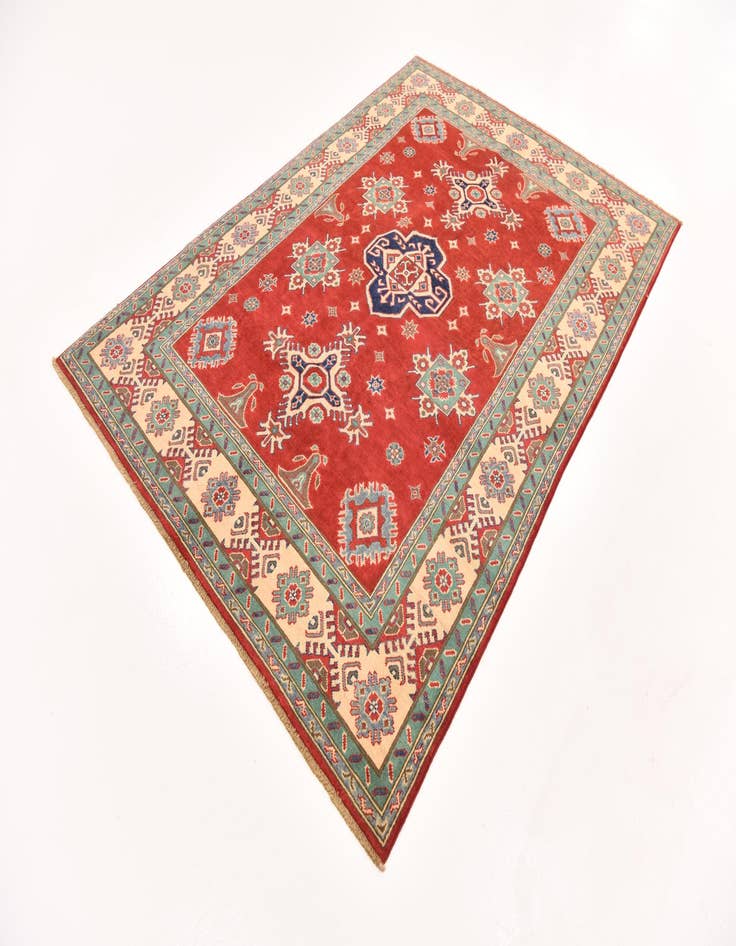 Detail image of 5' 7 x 8'  Hand Knotted Kazak Rug