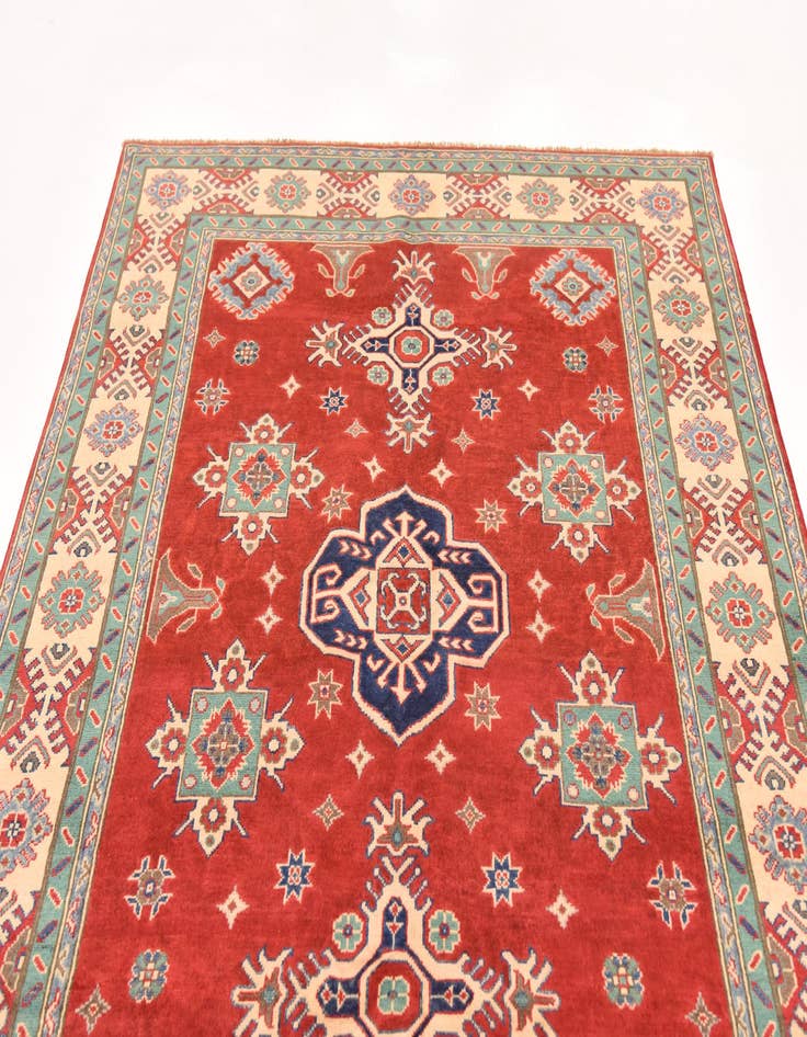 Detail image of 5' 7 x 8'  Hand Knotted Kazak Rug