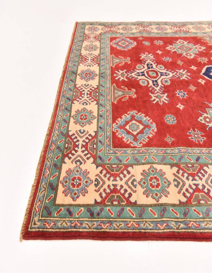 Detail image of 5' 7 x 8'  Hand Knotted Kazak Rug