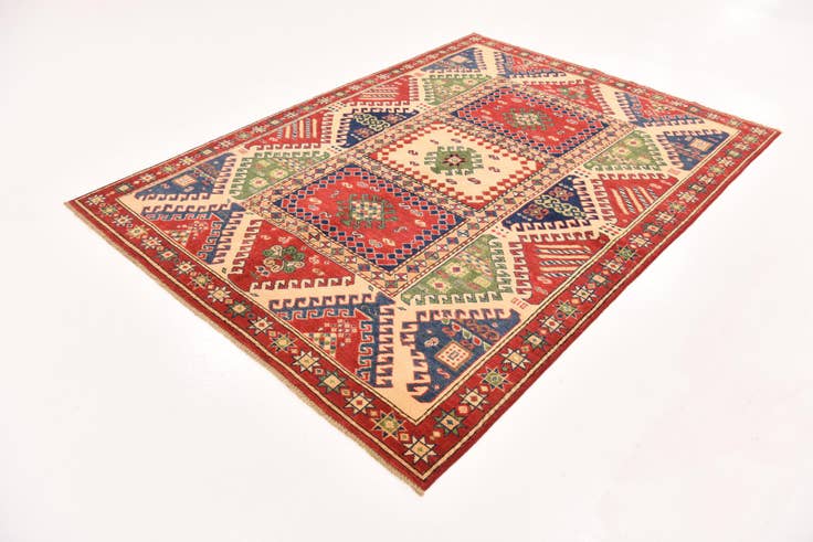 Detail image of 5' 8 x 7' 10 Hand Knotted Kazak Rug