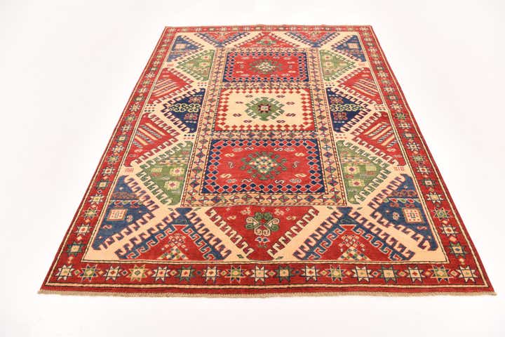 5' 8 x 7' 10 Hand Knotted Kazak Rug