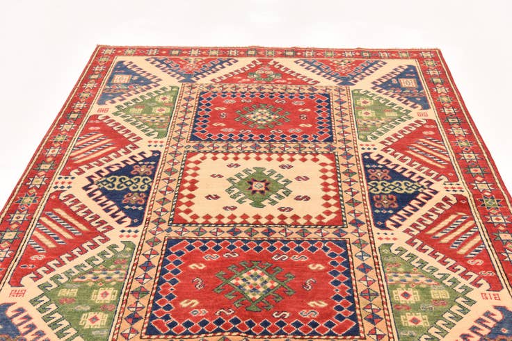 Detail image of 5' 8 x 7' 10 Hand Knotted Kazak Rug