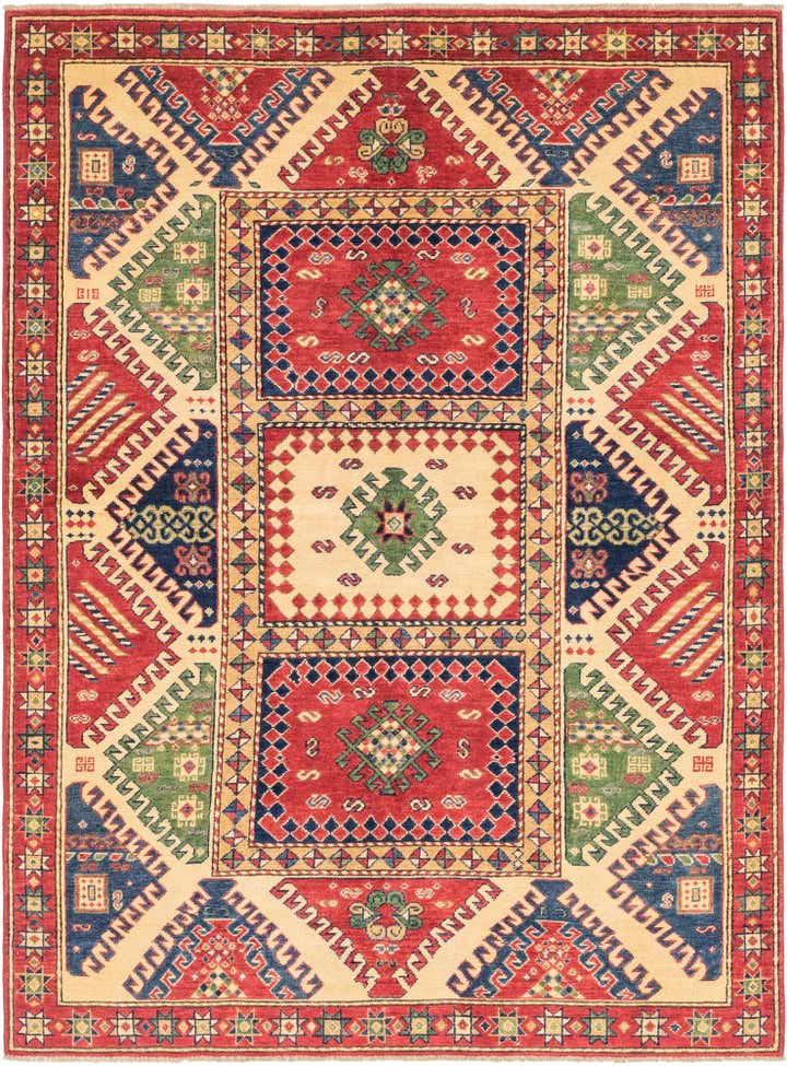 5' 8 x 7' 10 Hand Knotted Kazak Rug