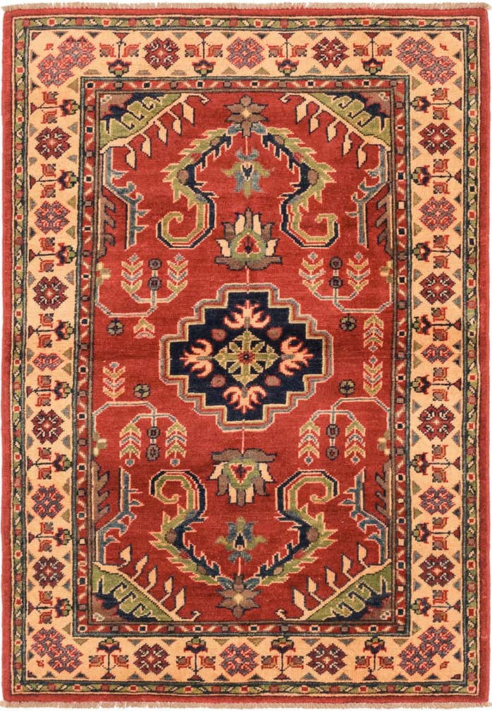 3' 4 x 5' Hand Knotted Kazak Rug