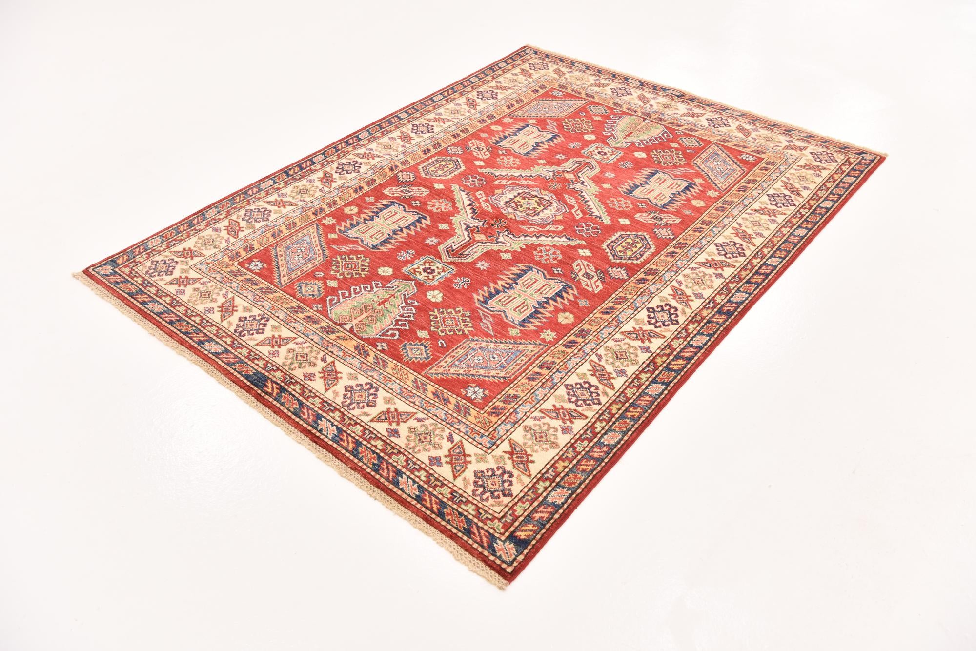 5' x 6' 10 Hand Knotted Kazak Oriental Rug