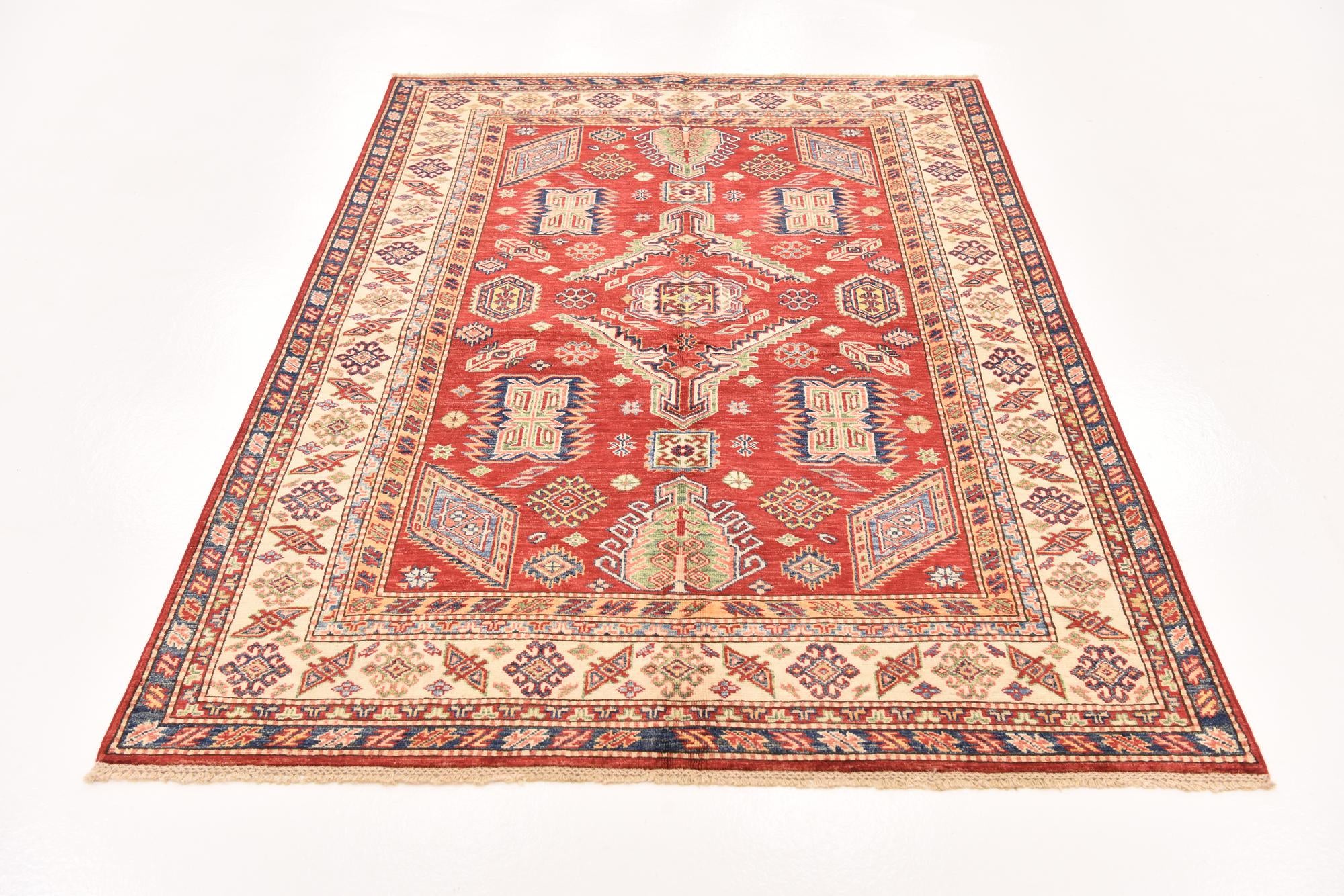 5' x 6' 10 Hand Knotted Kazak Oriental Rug