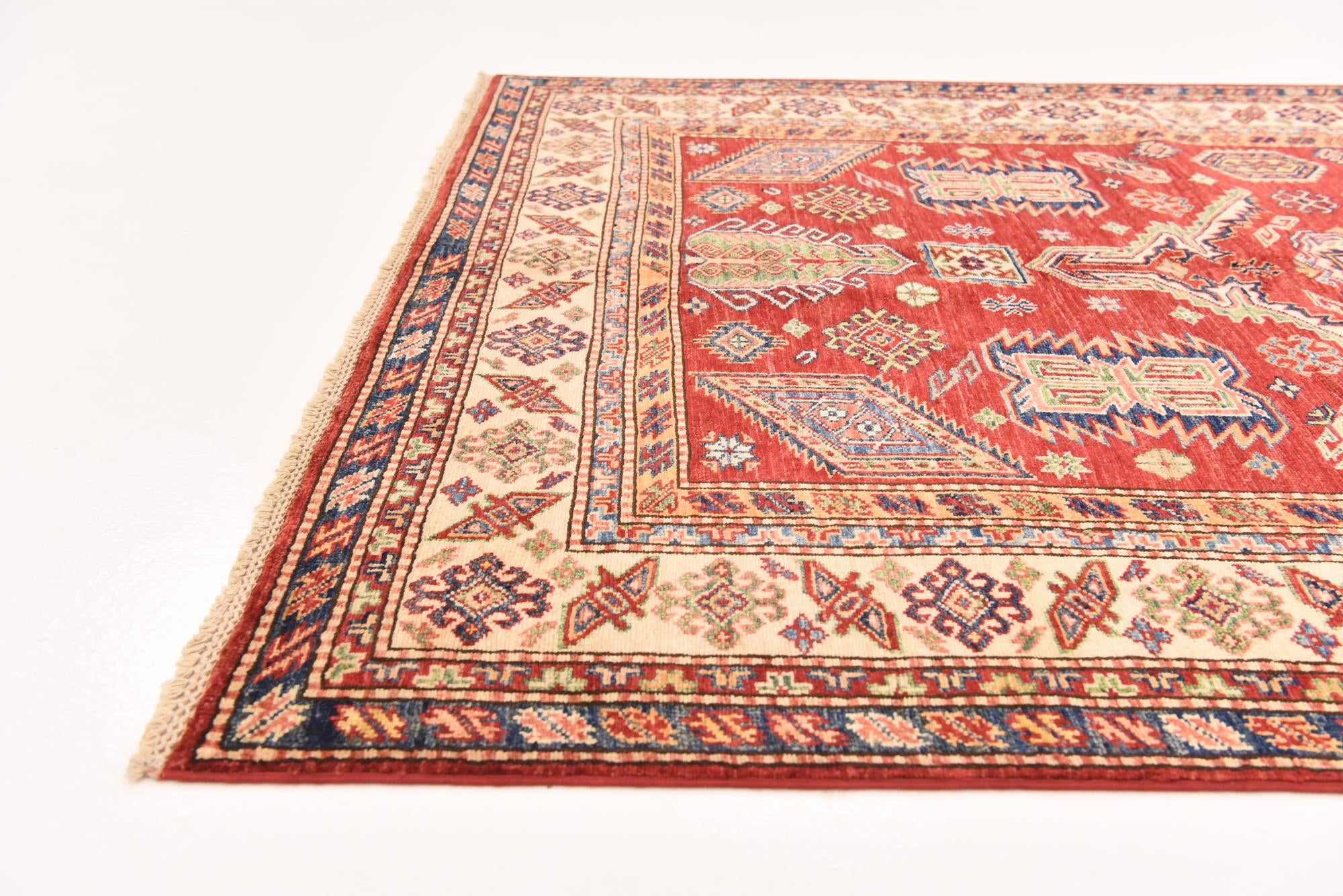 5' x 6' 10 Hand Knotted Kazak Oriental Rug