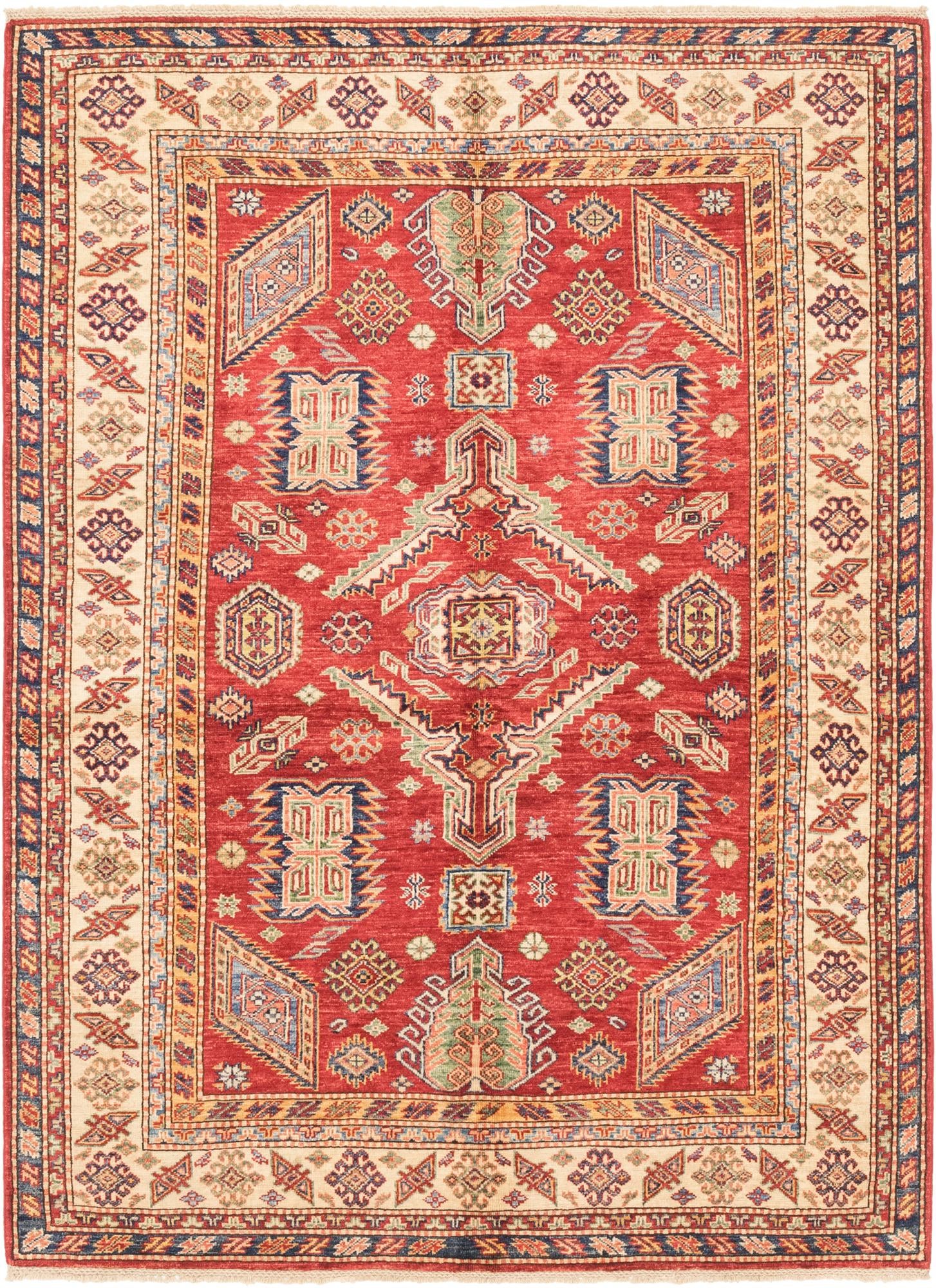 5' x 6' 10 Hand Knotted Kazak Oriental Rug