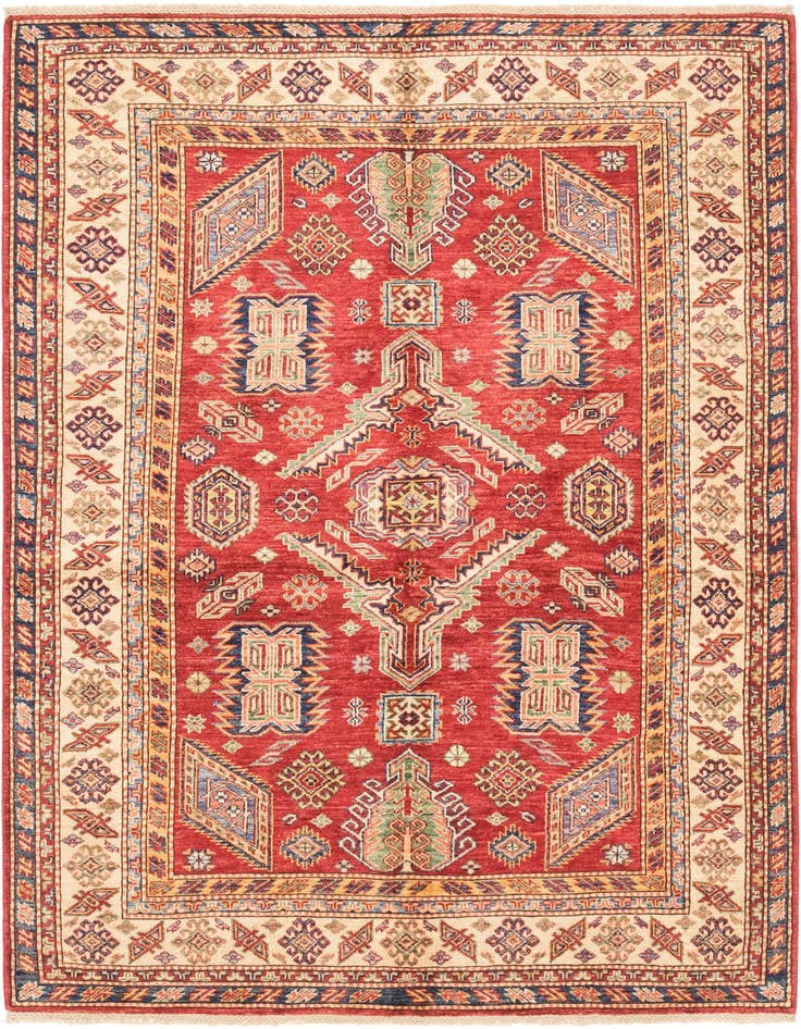 Detail image of 5' x 6' 10 Hand Knotted Kazak Oriental Rug