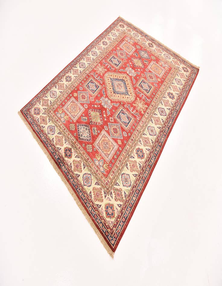Detail image of 4' 11 x 6' 7 Hand Knotted Kazak Oriental Rug