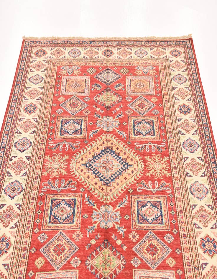 Detail image of 4' 11 x 6' 7 Hand Knotted Kazak Oriental Rug