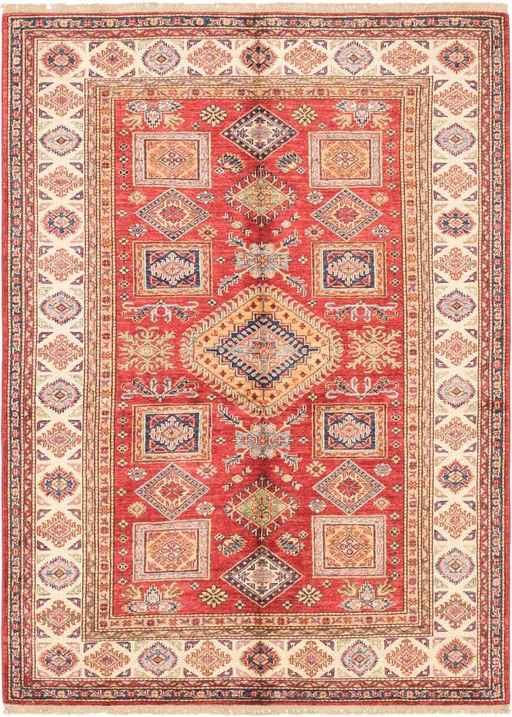 4' 11 x 6' 7 Hand Knotted Kazak Oriental Rug