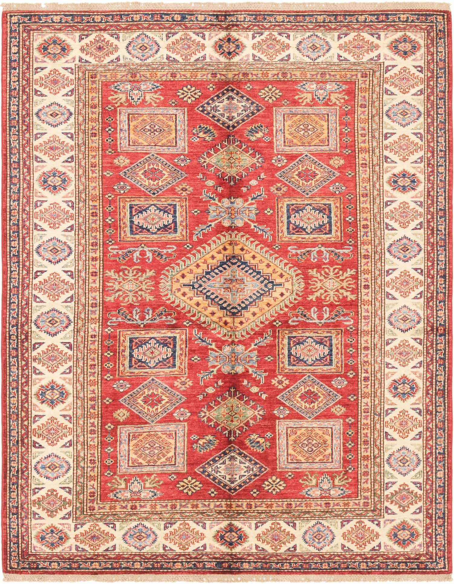 4' 11 x 6' 7 Hand Knotted Kazak Oriental Rug