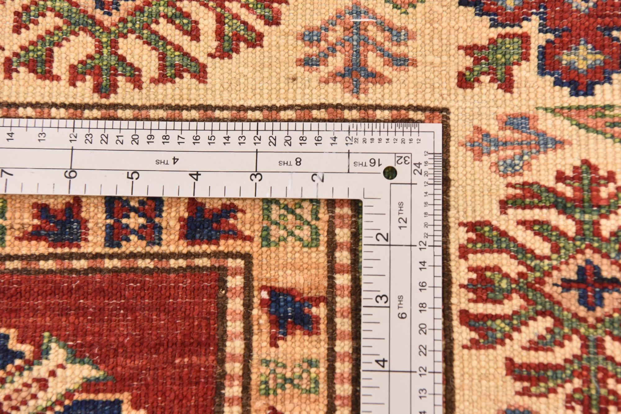 5' x 6' 3 Hand Knotted Kazak Oriental Rug