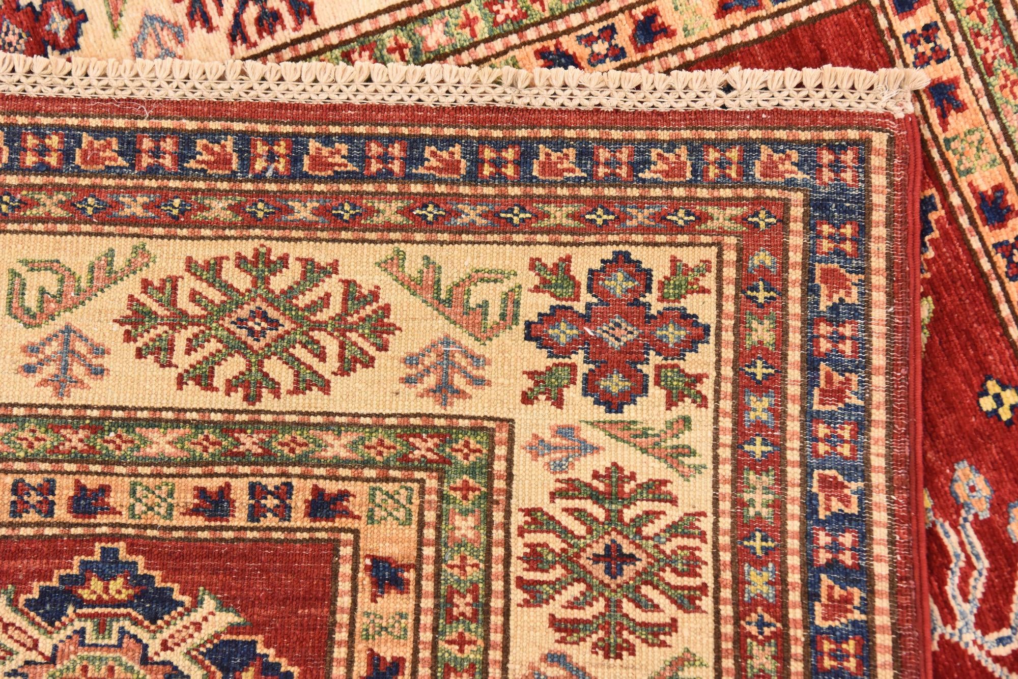 5' x 6' 3 Hand Knotted Kazak Oriental Rug