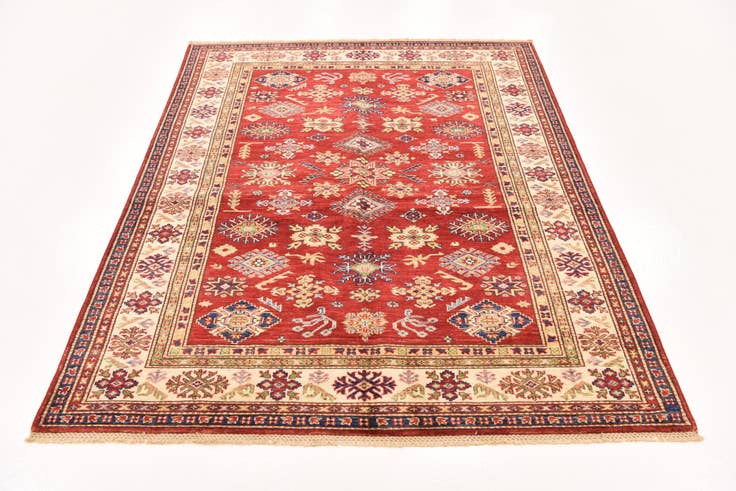 Detail image of 5' x 6' 3 Hand Knotted Kazak Oriental Rug