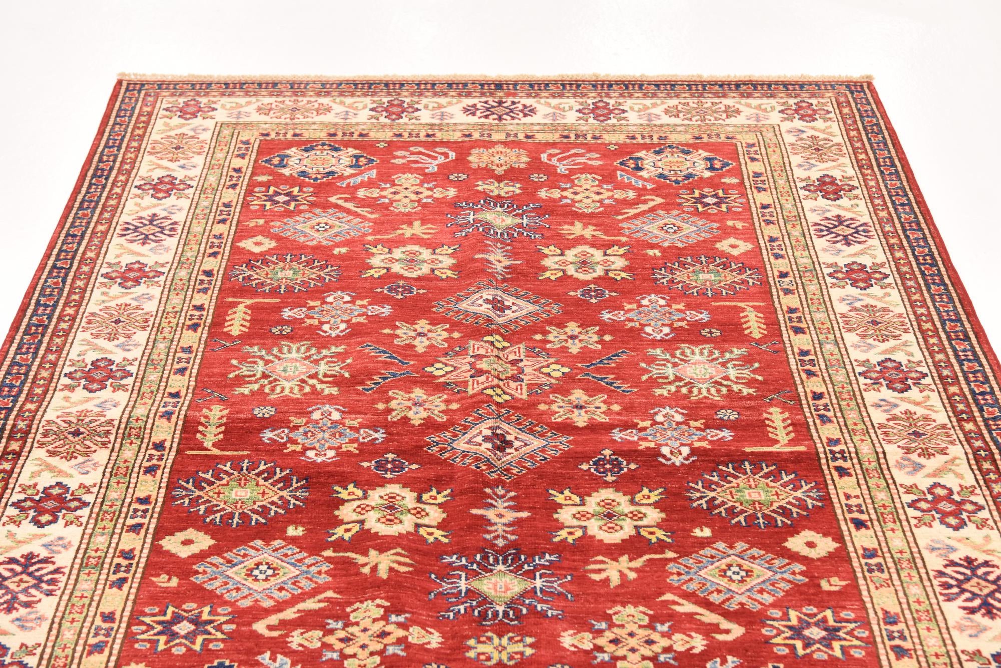 5' x 6' 3 Hand Knotted Kazak Oriental Rug