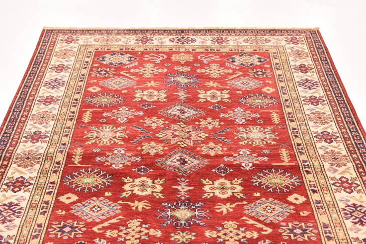 Detail image of 5' x 6' 3 Hand Knotted Kazak Oriental Rug