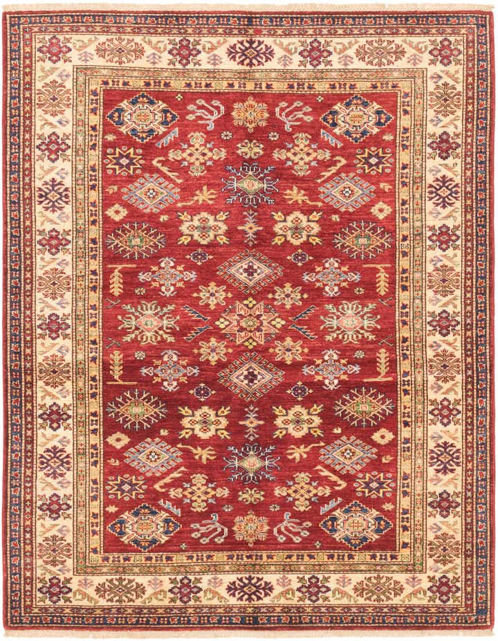 5' x 6' 3 Hand Knotted Kazak Oriental Rug