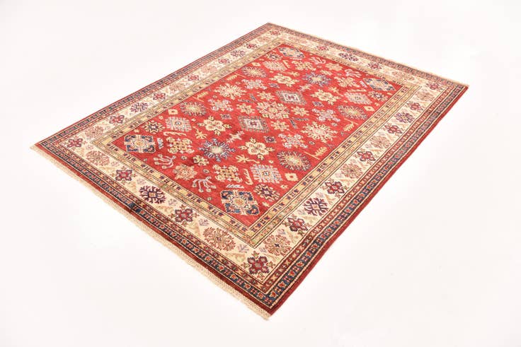 Detail image of 4' 11 x 6' 3 Hand Knotted Kazak Oriental Rug