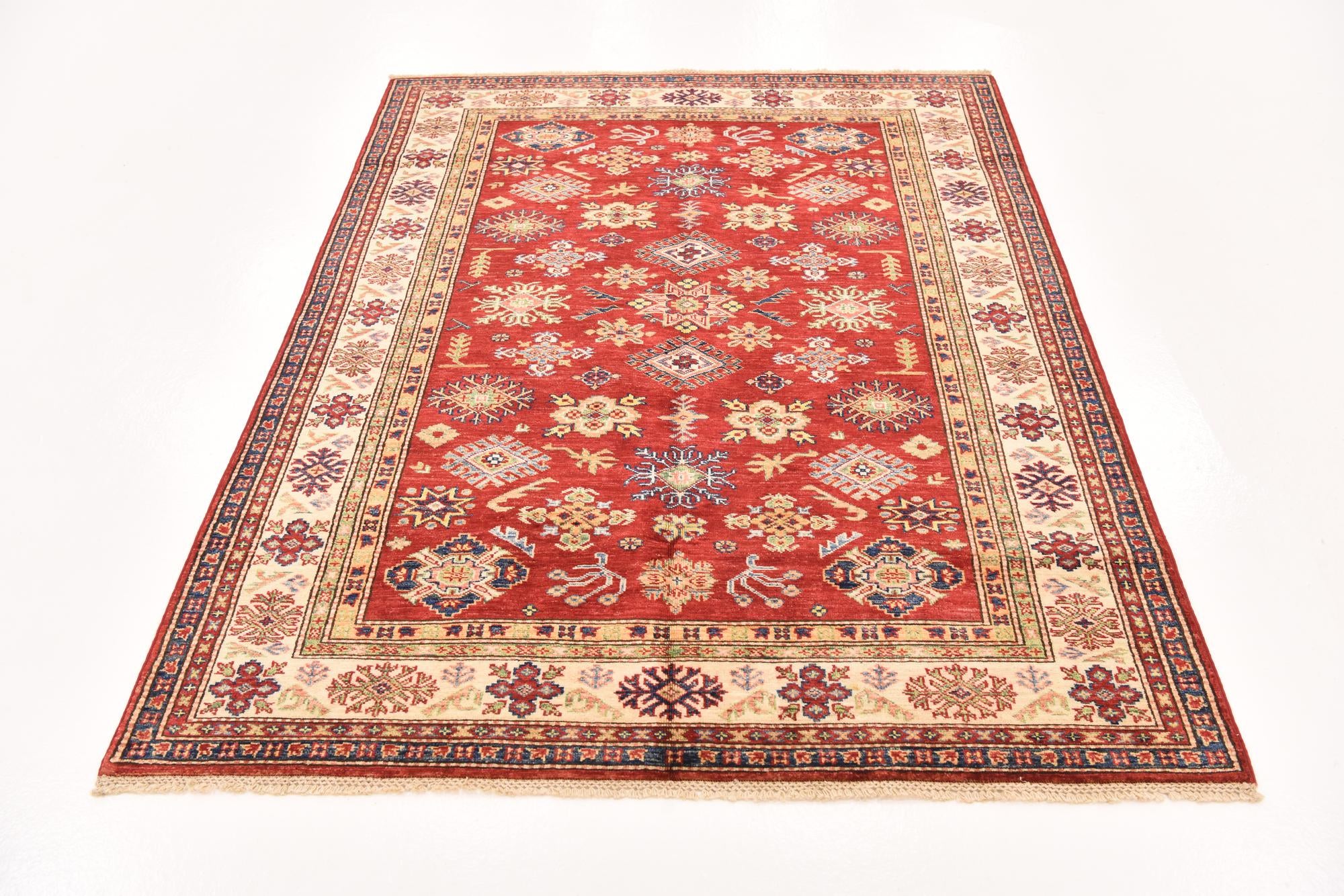 4' 11 x 6' 3 Hand Knotted Kazak Oriental Rug