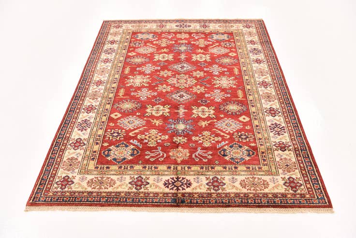 Detail image of 4' 11 x 6' 3 Hand Knotted Kazak Oriental Rug